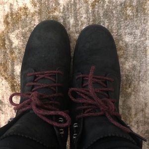 Black rugged suede lace up UGG boot “Denhali”